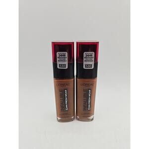 Lot 2 L'Oreal Paris Infallible 24Hr Fresh Wear Foundation 530 Deep Amber EXPIRED